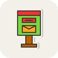 Postbox Vector Icon Design