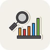 Bar Chart Research Vector Icon Design