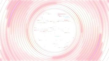 Abstract technology background with rotating pastel colored circles with dashed lines and flashing data lights. Full HD and a seamless loop. video