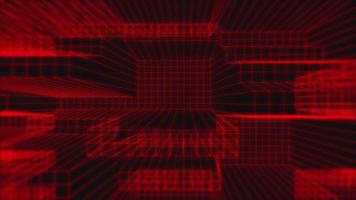 Retro red glowing wireframe grid motion background animation. This 1980s style vintage computer graphics background is full HD and a seamless loop. video