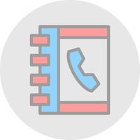 Phone Book Vector Icon Design