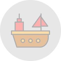 diseño de icono de vector de barco