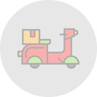 Delivery Bike Vector Icon Design