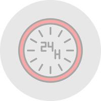 24 Hours Vector Icon Design