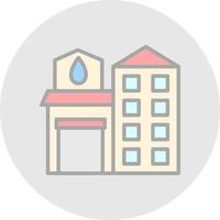 Fire Station Vector Icon Design