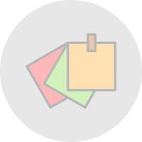 Sticky Notes Vector Icon Design