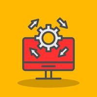 Upgrade Desktop Vector Icon Design