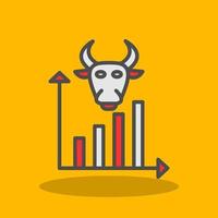 Bull Market Vector Icon Design