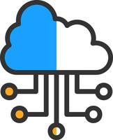 diseño de icono de vector de computación en la nube