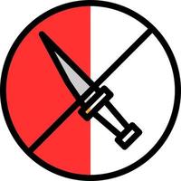 No Weapons Vector Icon Design