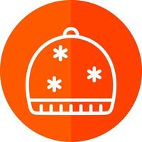 diseño de icono de vector de gorro de invierno