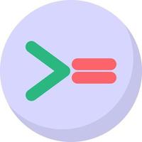 Greater Than Equal Vector Icon Design
