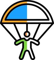 Skydiving Vector Icon Design