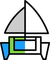 diseño de icono de vector de catamarán