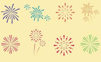 Vector firework set