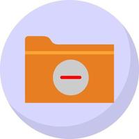 Folder Minus Vector Icon Design