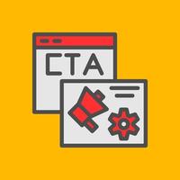 diseño de icono de vector de cta