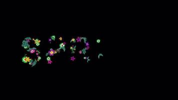 Frühling Blumen- Overlay 4k video
