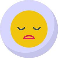 Frown Open Vector Icon Design