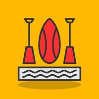 Paddleboarding Vector Icon Design