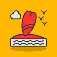 Surfboard Vector Icon Design