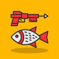 diseño de icono de vector de pesca submarina