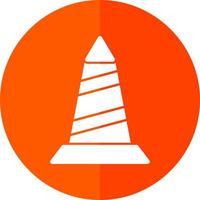 Traffic Cone Vector Icon Design