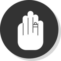 diseño de icono de vector de anillo en mano