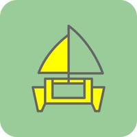 diseño de icono de vector de catamarán