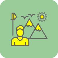 Hiking Vector Icon Design