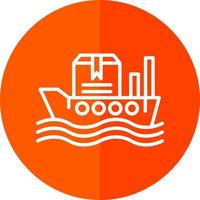 Worldwide Shipping Boat Vector Icon Design