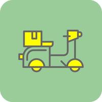 Delivery Bike Vector Icon Design