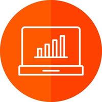 Online Bar Chart Vector Icon Design