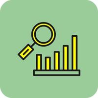 Bar Chart Research Vector Icon Design