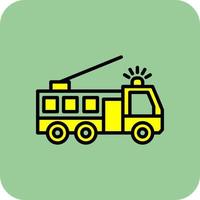 Fire Truck Vector Icon Design