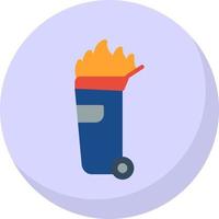 Dumpster Fire Vector Icon Design