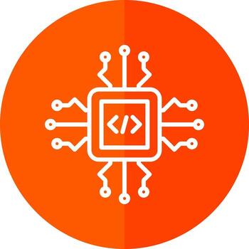 diseño de icono de vector de procesador de código
