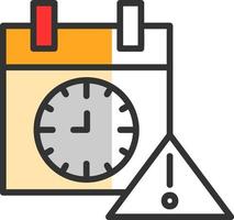 Deadline Vector Icon Design