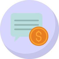 Comment Dollar Vector Icon Design