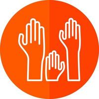 Hands Up Vector Icon Design