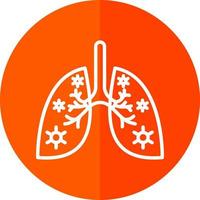 diseño de icono de vector de infección de pulmones