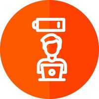 Sleepy Worker Vector Icon Design