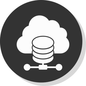 Cloud Database Vector Icon Design