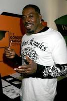 Ernie Hudson swabbing cheek for DNA test African AncestryGBK Gifting SuiteThompson HotelBeverly Hills CAJanuary 11 20082008 photo