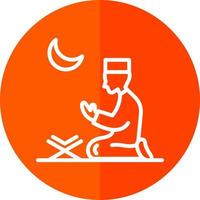 diseño de icono de vector de oración musulmana