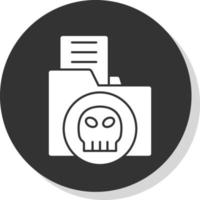 Folder Hacked Vector Icon Design