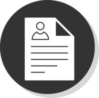 diseño de icono de vector de curriculum vitae