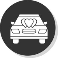 diseño de icono de vector de coche de boda