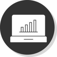 Online Bar Chart Vector Icon Design