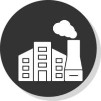 Factory Pollution Vector Icon Design